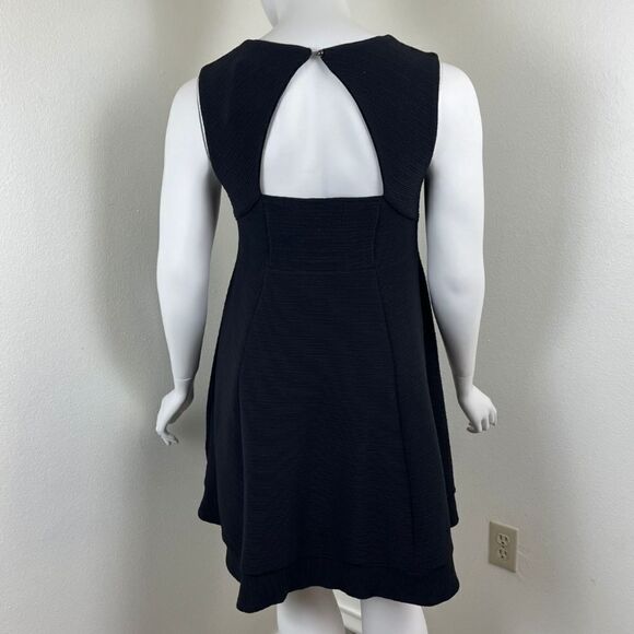 Maeve Womens Size XL Black Fairchild Ribbed Fit & Flare NEW Mini Dress Pullover - Picture 13 of 15